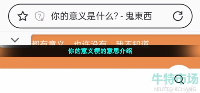 你的意义梗的意思介绍