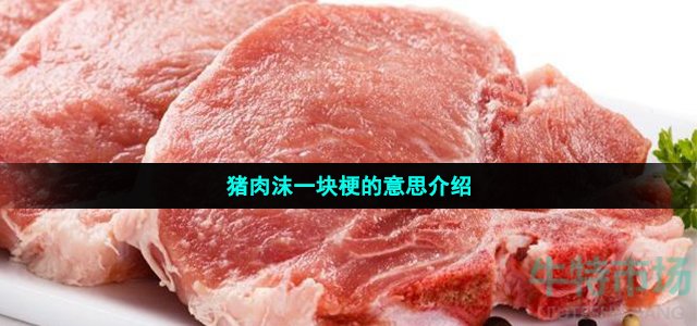 猪肉沫一块梗的意思介绍