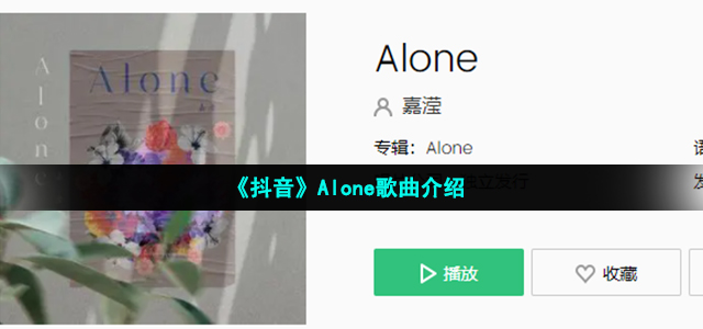 《抖音》Alone歌曲介绍