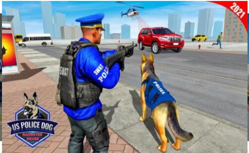 美国警犬追捕罪犯