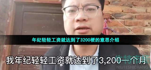 年纪轻轻工资就达到了3200梗的意思介绍