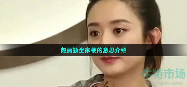 赵丽颖坐家梗的意思介绍