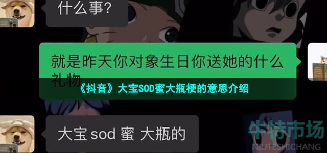 《抖音》大宝SOD蜜大瓶梗的意思介绍