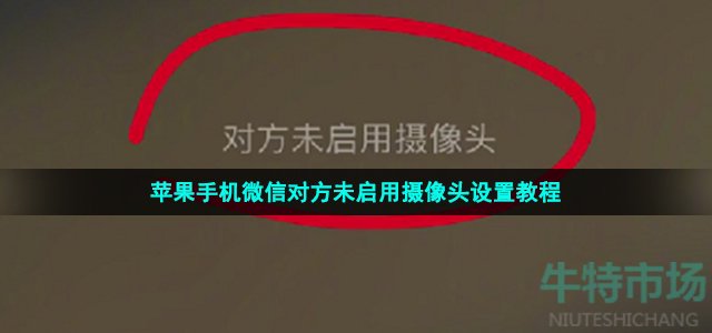 苹果手机微信对方未启用摄像头设置教程