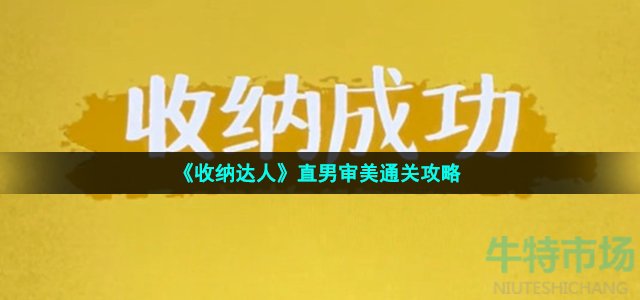 《收纳达人》直男审美通关攻略