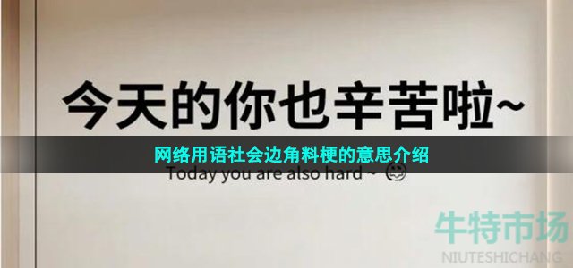 网络用语社会边角料梗的意思介绍