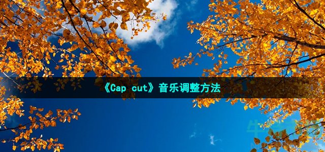 《Cap cut》音乐调整方法