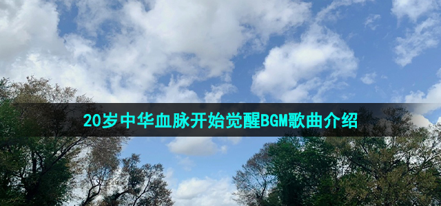 《抖音》20岁中华血脉开始觉醒BGM歌曲介绍