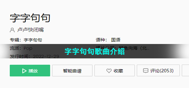 《抖音》字字句句歌曲介绍