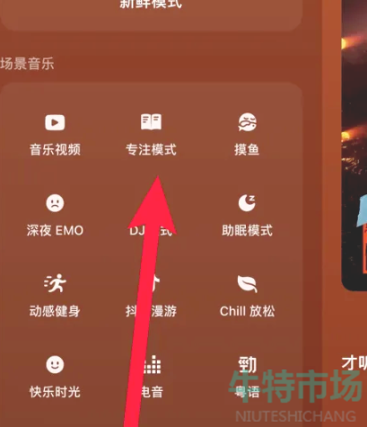 《汽水音乐》开启专注模式方法