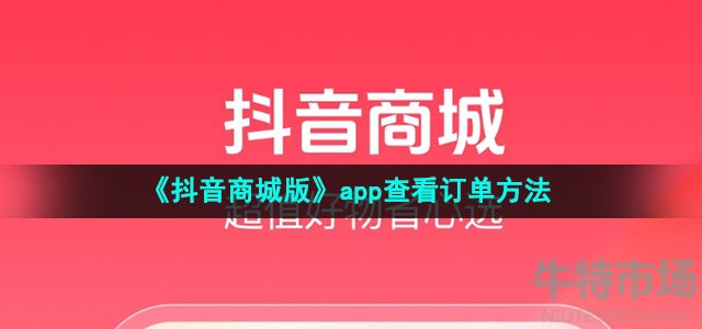 《抖音商城版》app查看订单方法