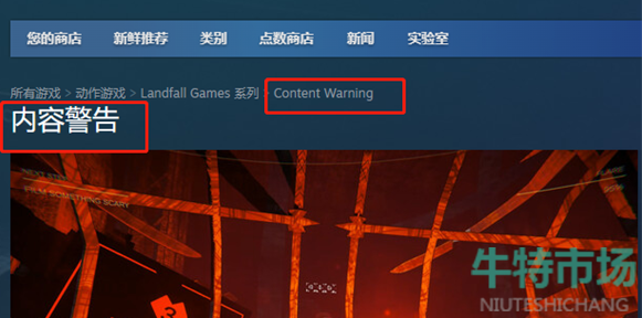 《内容警告》steam英文名介绍