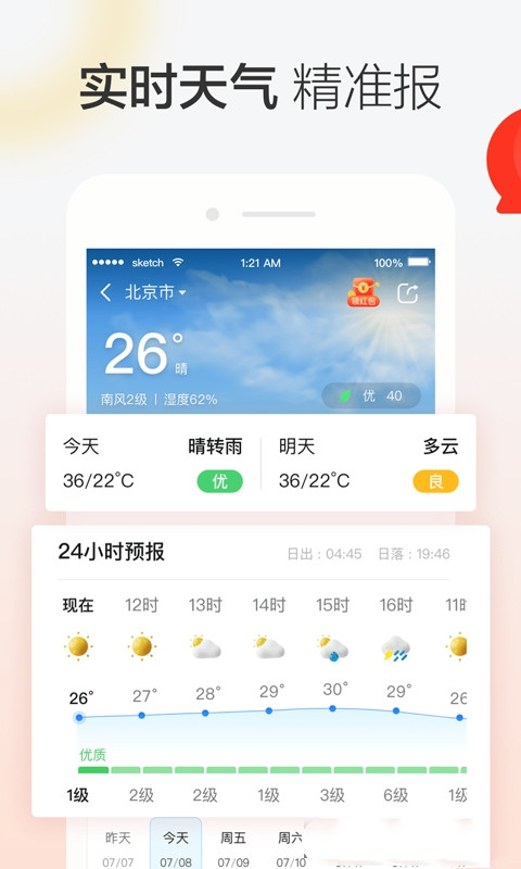 晶彩天气截图