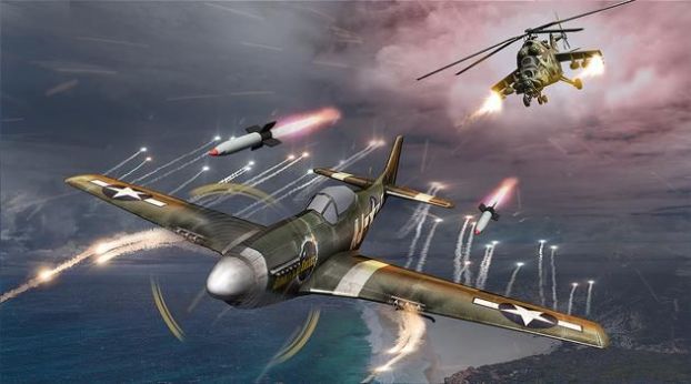 武装猎鹰直升机3D战场截图
