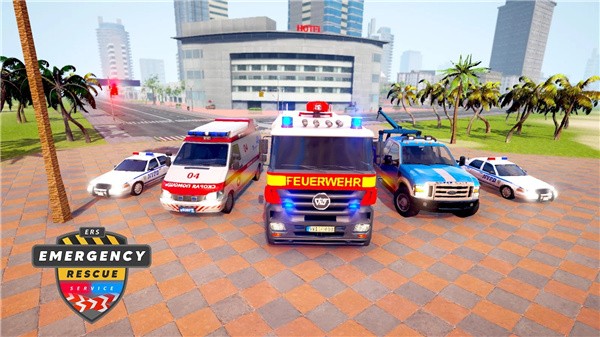 模拟紧急救援消防车截图