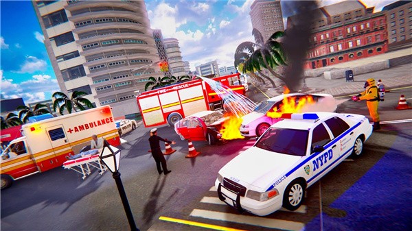 模拟紧急救援消防车截图