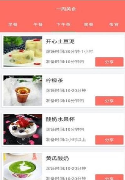 一周美食截图