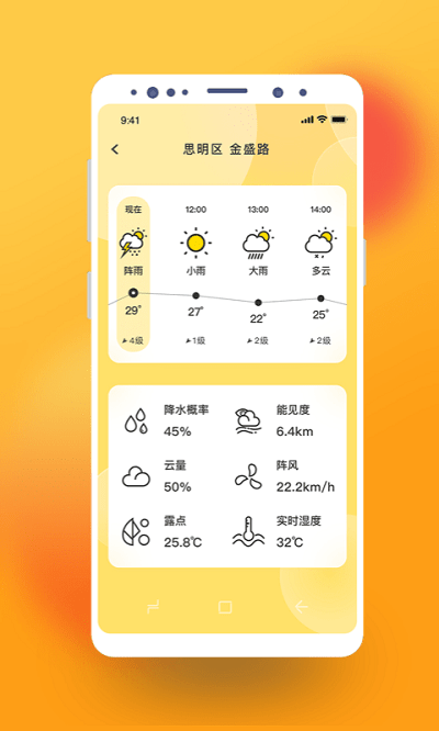 极简桌面天气截图