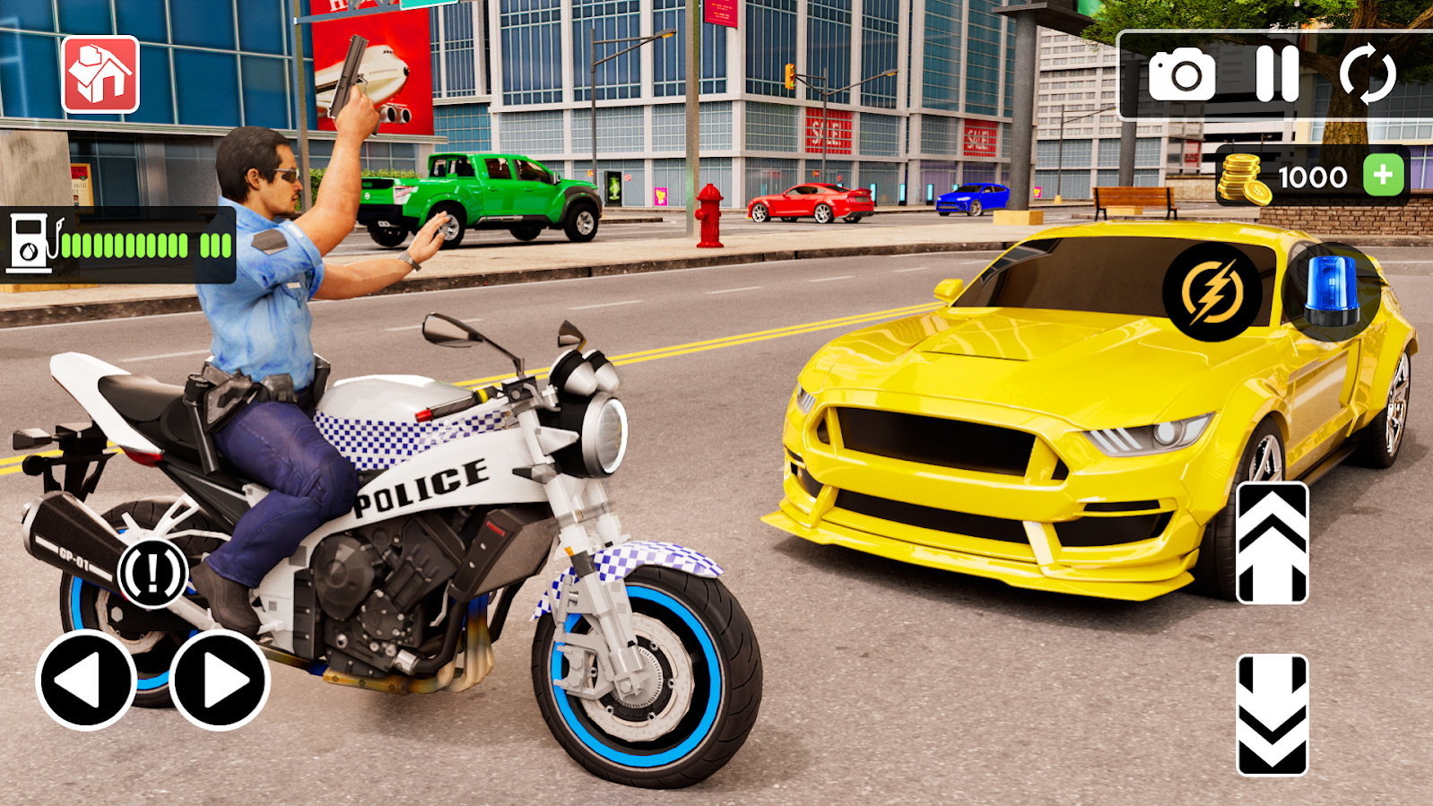 警察驾驶摩托车截图