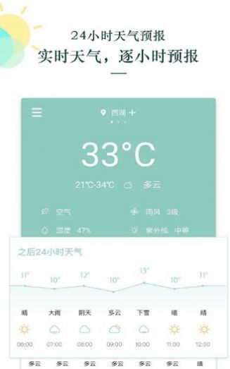 每日天气截图