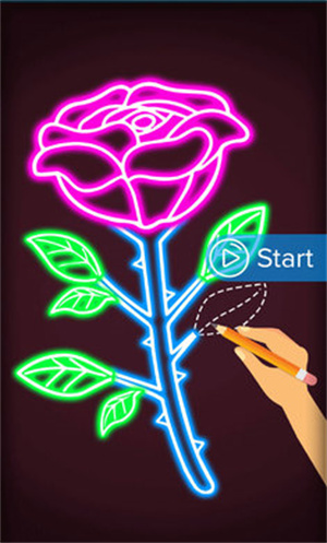 glow draw flower截图