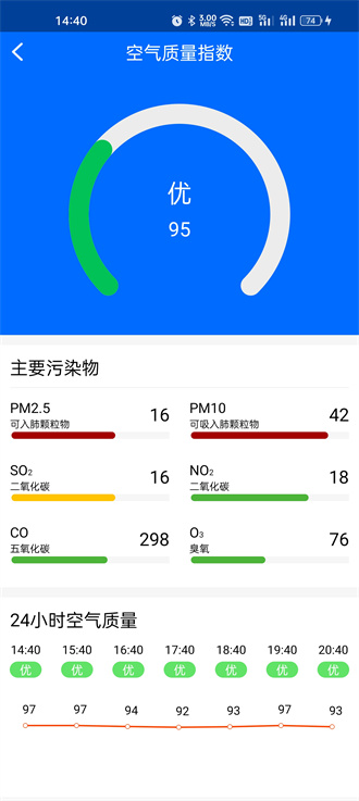 微微天气截图