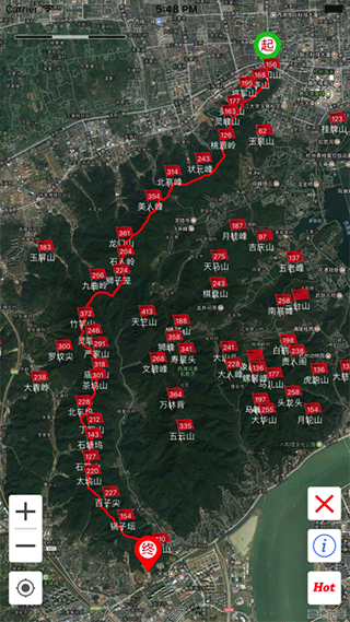 杭州登山地图截图