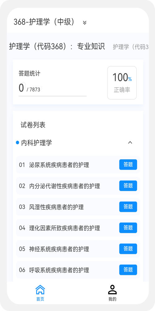 主管护师原题库截图