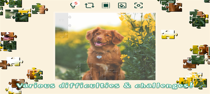 宠物狗狗的拼图挑战截图