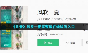 《抖音》风吹一夏完整版在线试听入口