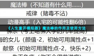 《人生重开模拟器》魔法棒的作用及使用方法