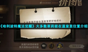 《哈利波特魔法觉醒》大多数草药能在温室里位置介绍