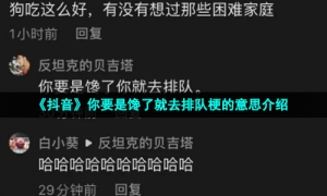 《抖音》你要是馋了就去排队梗的意思介绍