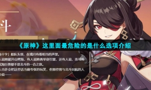 《原神》这里面最危险的是什么选项介绍