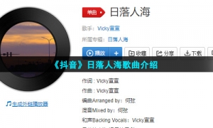 《抖音》日落人海歌曲介绍