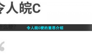 令人皖C梗的意思介绍