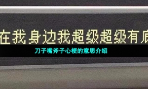 刀子嘴斧子心梗的意思介绍