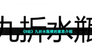 《B站》九折水瓶梗的意思介绍