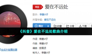 《抖音》爱在不远处歌曲介绍