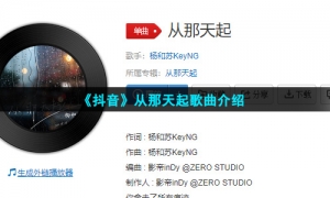 《抖音》从那天起歌曲介绍