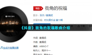 《抖音》街角的祝福歌曲介绍