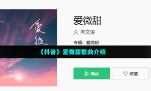 《抖音》爱微甜歌曲介绍