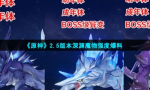 《原神》2.5版本深渊魔物强度爆料
