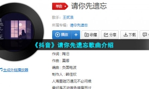 《抖音》请你先遗忘歌曲介绍