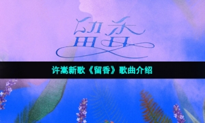 许嵩新歌《留香》歌曲介绍