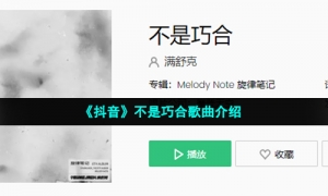 《抖音》不是巧合歌曲介绍
