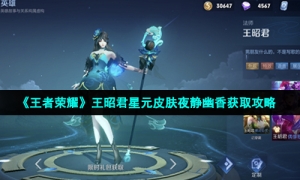 《王者荣耀》王昭君星元皮肤夜静幽香获取攻略