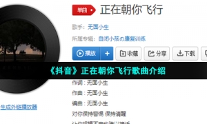 《抖音》正在朝你飞行歌曲介绍