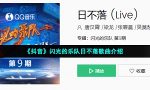 《抖音》闪光的乐队日不落歌曲介绍