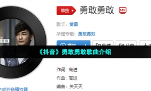 《抖音》勇敢勇敢歌曲介绍
